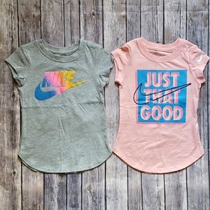 Nike Little Girls - 2 Graphic T-Shirt Bundle - Size 4